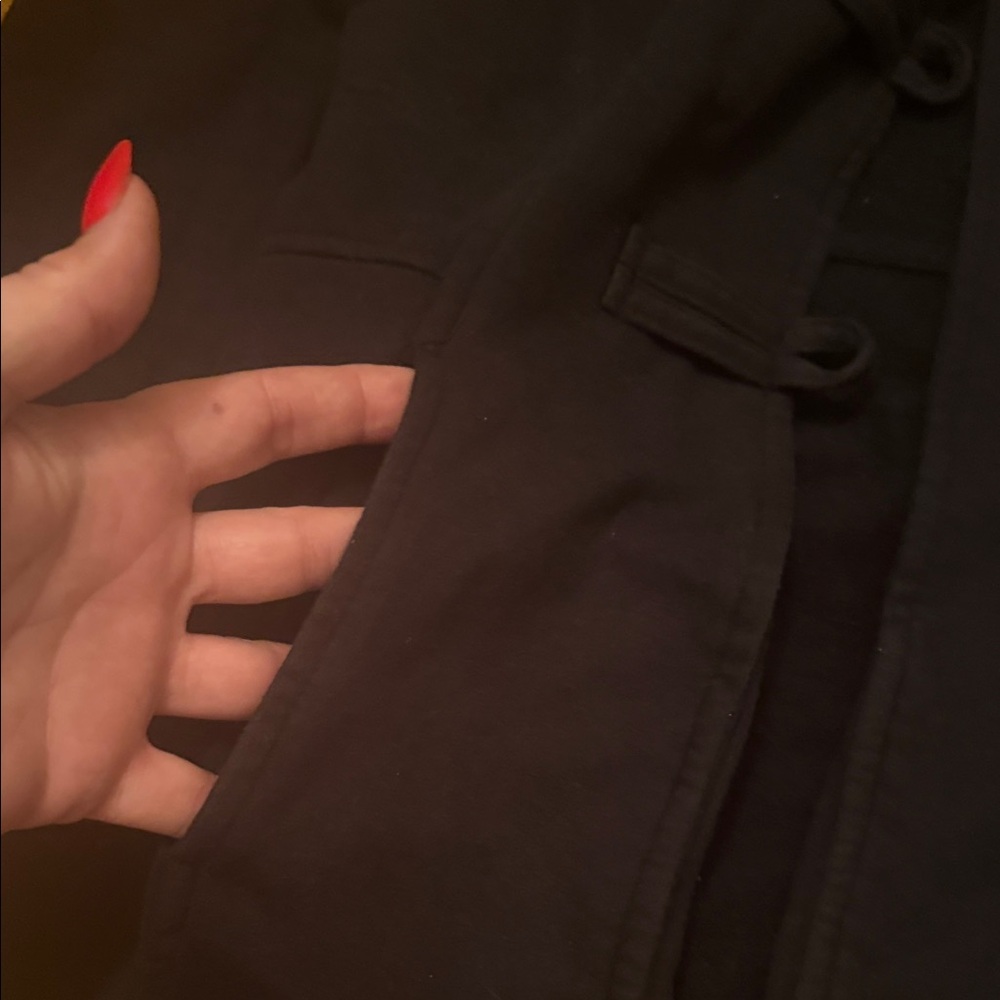 Self Esteem Black Toggle Jacket With Striped Hood - image 5